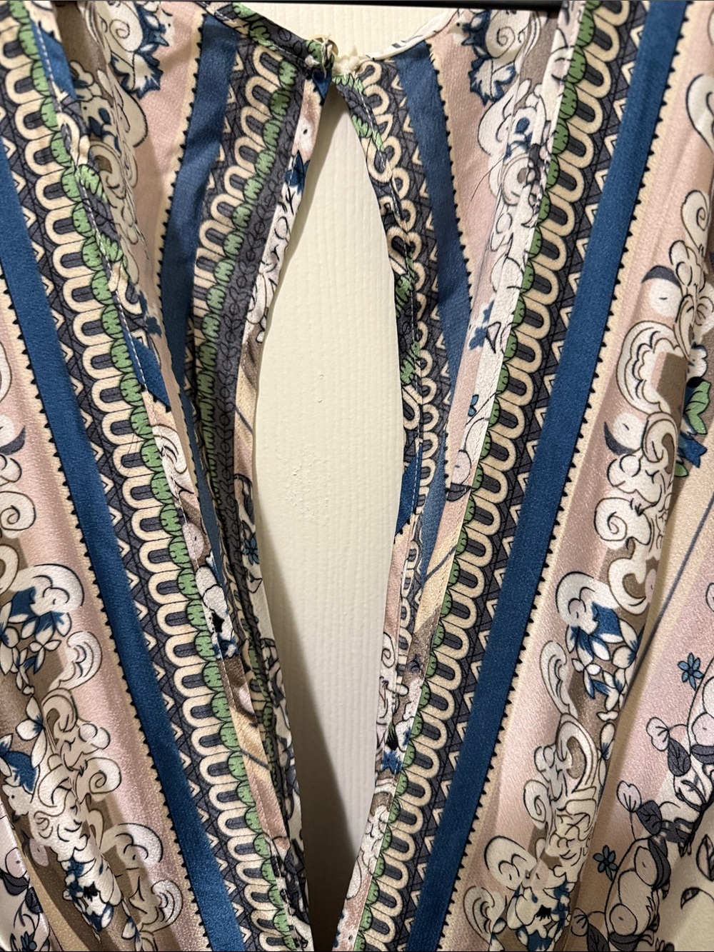 Fashion Nova 3X  Blue, Green and Cream Floral Bohemian style dress. - Picture 5 of 10